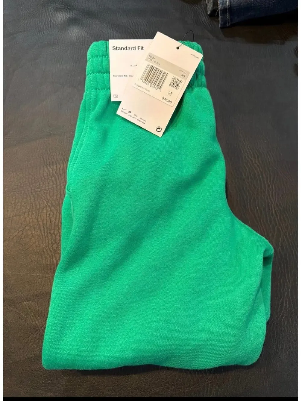 Green Nike Kids Sweat pants fitted bottoms NWT
